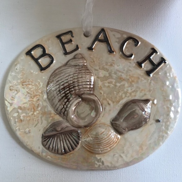 Wall Decor Beach Wall Plaque Seashells Ocean Ceramic New Poshmark